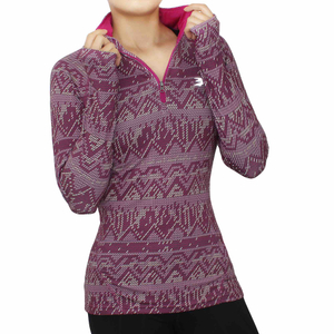 Frauen halb Zip leichter Langarm gedruckter Tops Yoga T -Shirt Running Pullover Shirts Top